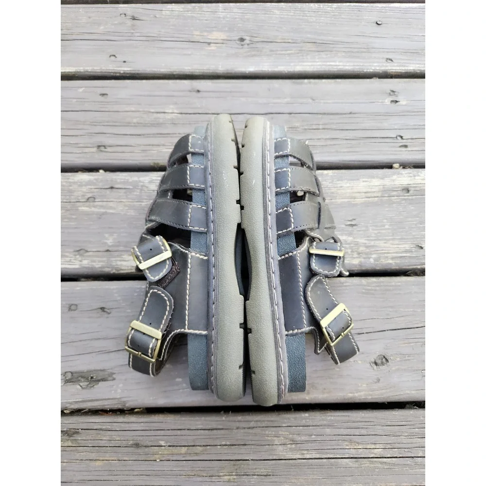 Vintage 90s Route 66 Fisherman Jesus Sandal Brown Chunky Jammers Buckle Strap 11